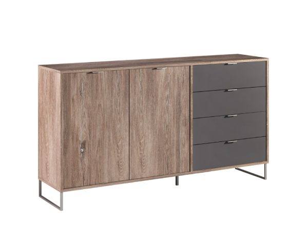 Denver-komoda-Hrast-kalaj-Antracit