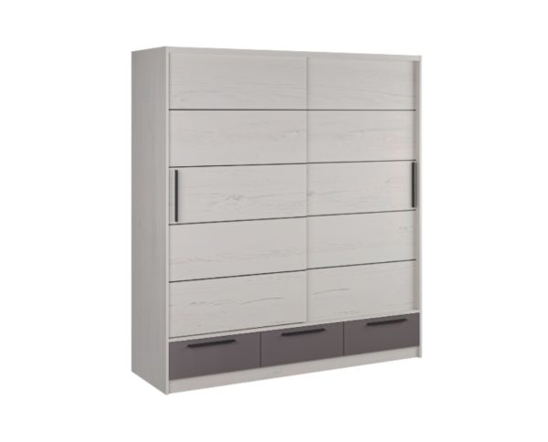 Garderober-Lara-200 Snezni-hrast-antracit