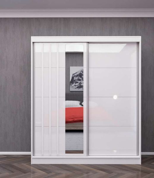 Ormar Mikro 180 belo-belo sjaj